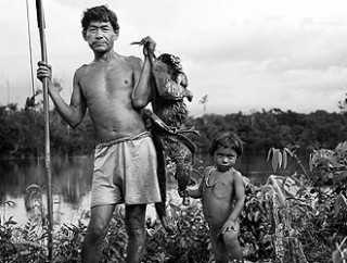 Pirahã tribesman in the Brazilian Amazon.